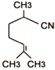 Citronellyl Nitrile Structural Formula